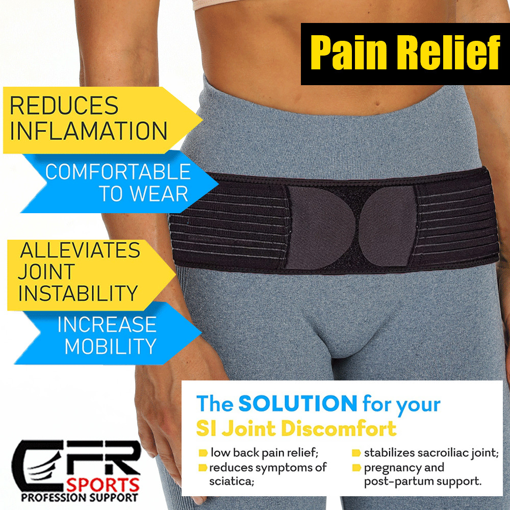 Back Support Lower Back Brace Pain Lumbar Support Sacroiliac Belt for Men Women