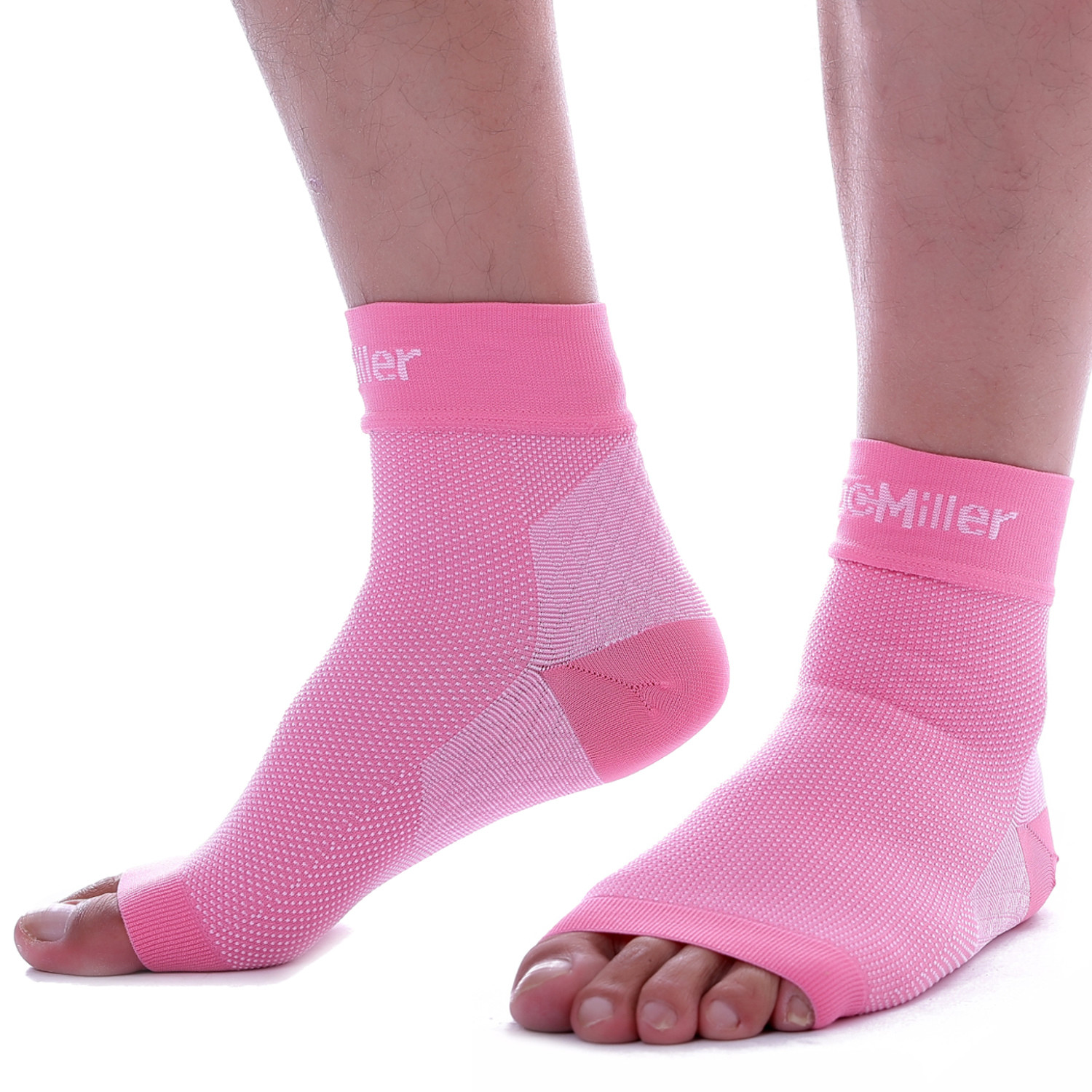 Doc Miller Compression Brace Open Toe Ankle Socks Plantar Fasciitis Arch Support