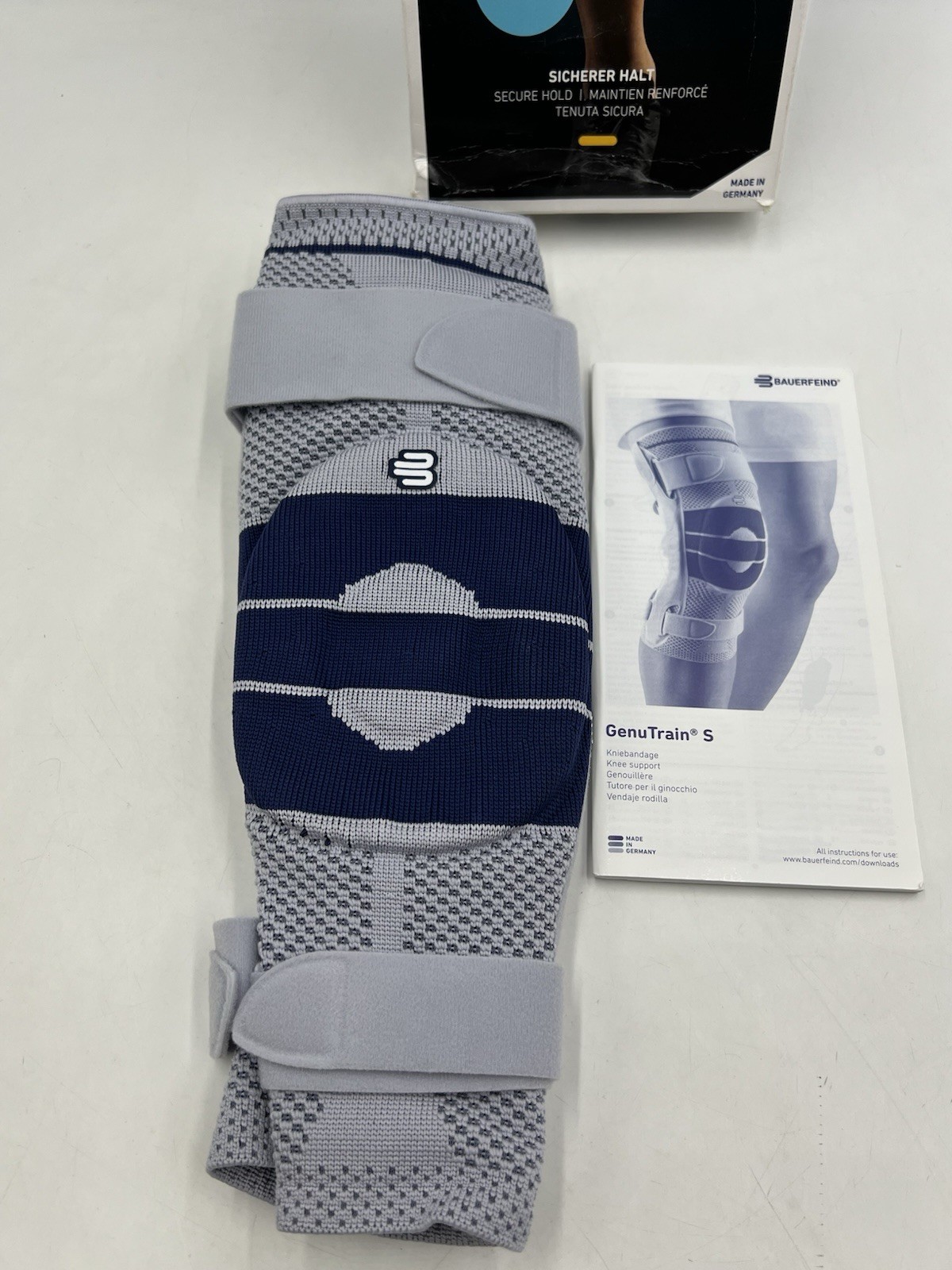 Bauerfeind GenuTrain S Size 5 Left Knee Joint Brace Patella Support Sleeve ACL