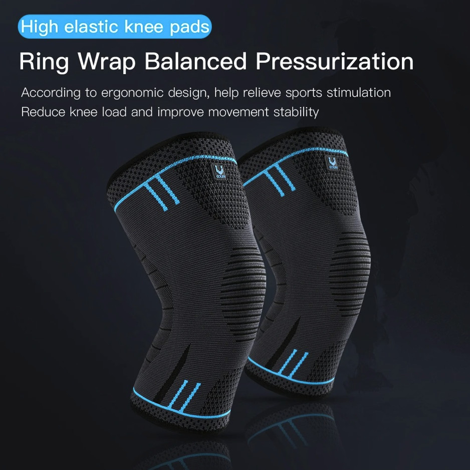 1pc Compression Knee Support Sleeve: Elastic Sports Brace for Running & Gym