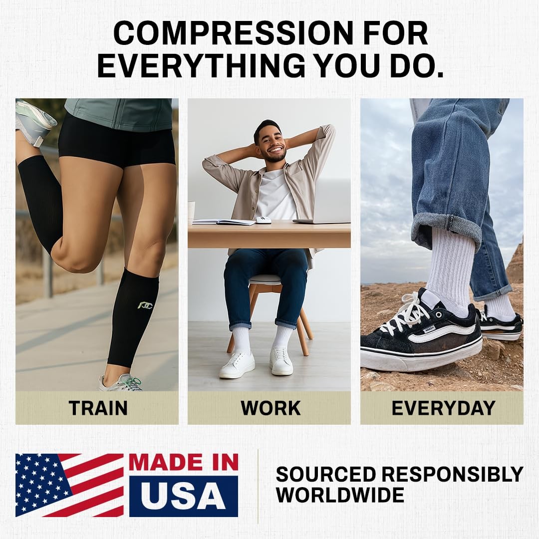 PRO Compression Marathon Calf Sleeve, Black, Small/Medium Small/Medium, Black