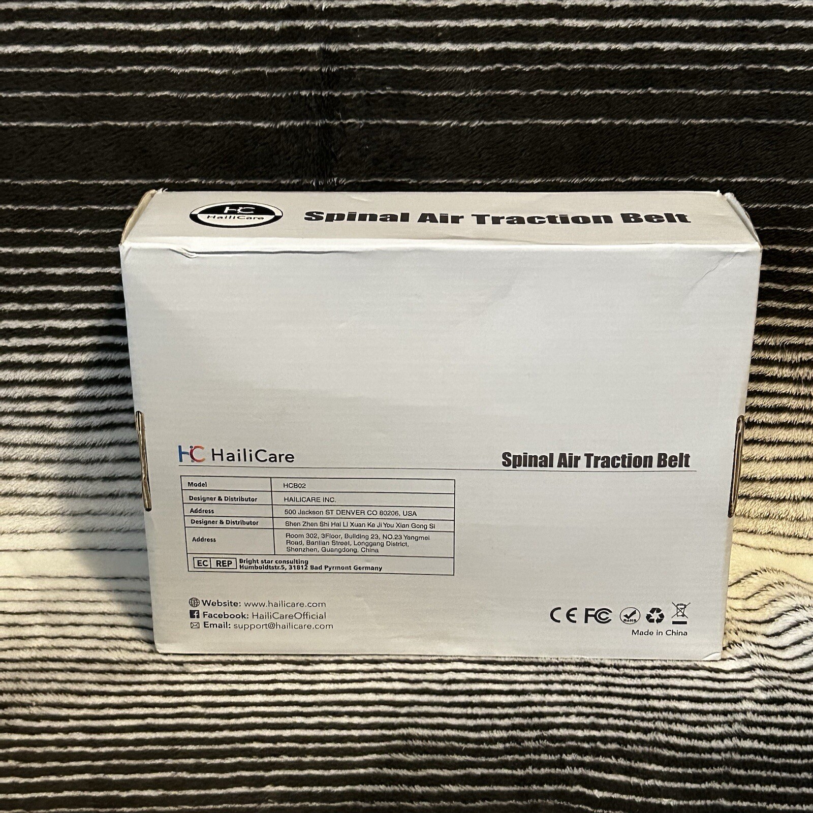 HailiCare Back Physio Decompression Belt For Lower Back Pain Waist 45.2 Inches