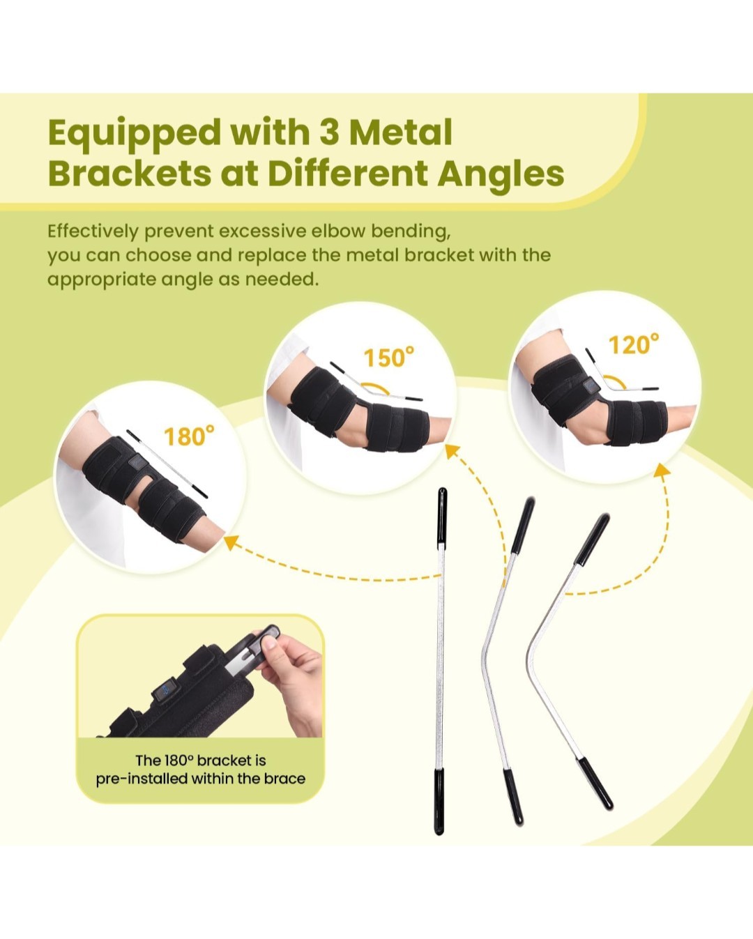 Sylong Cubital Tunnel Syndrome Elbow Brace Splint for Ulnar Nerve. Medium