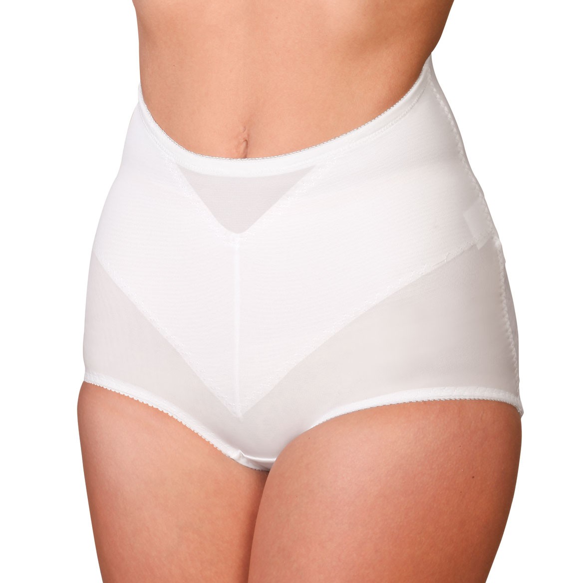 Lower Back Support Brief, Abdominal Shapewear Undergarment, White