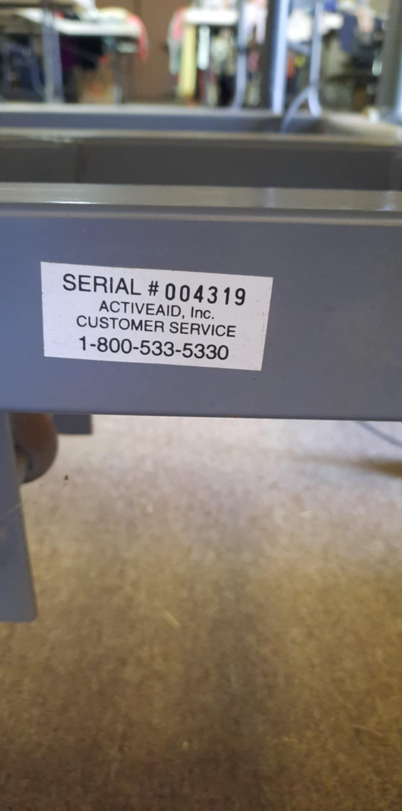 Manually Operated Tilt Table with foam padded upholstery