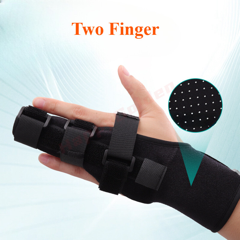 Breathable Comfort Finger Splint Dual-Finger Support Adjustable Left Right Hand