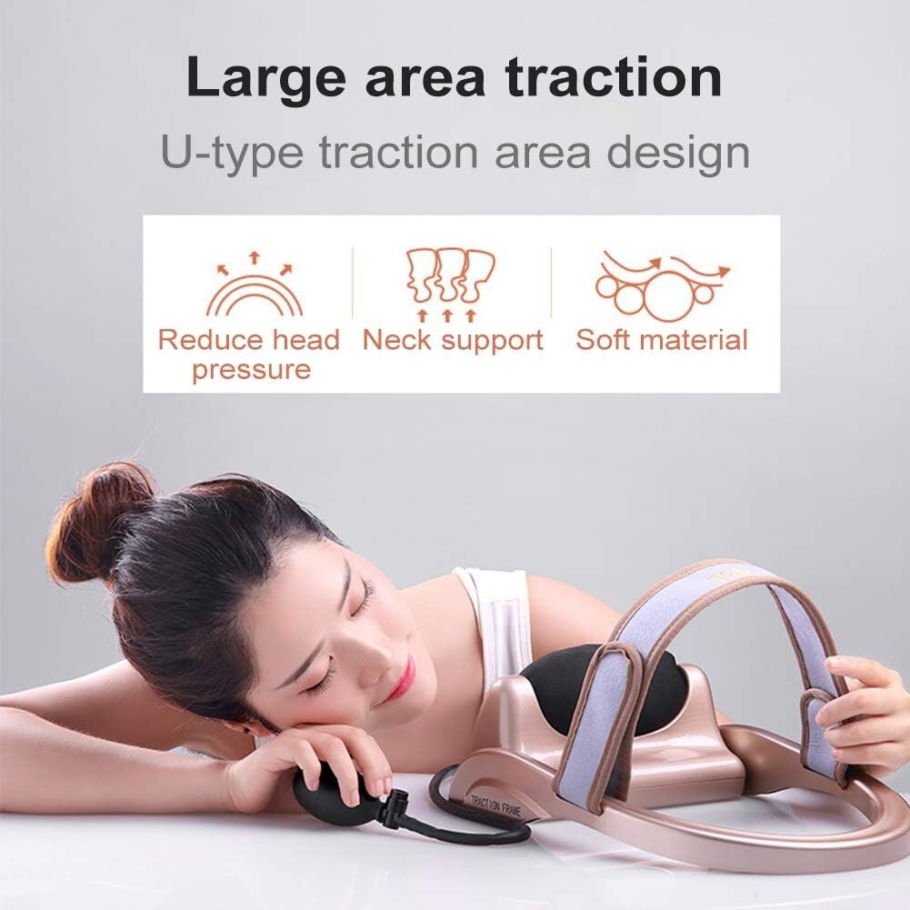 Cervical Vertebra Neck Traction Physiotherapy Device Chronic Pain Relief Muscle