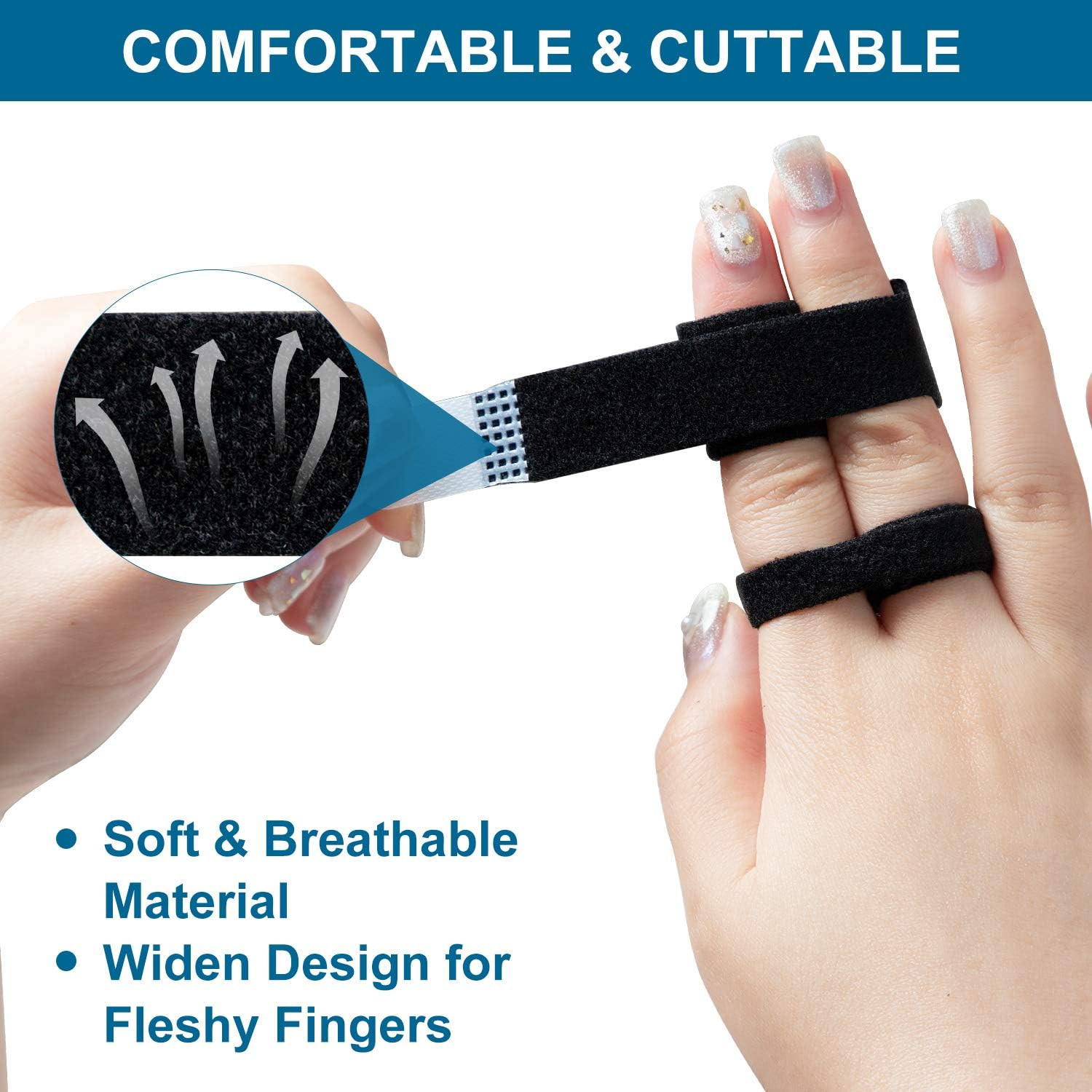 Finger Buddy Wraps, 6 PCS Finger Loops Tapes for Broken, Jammed, Swollen Finger