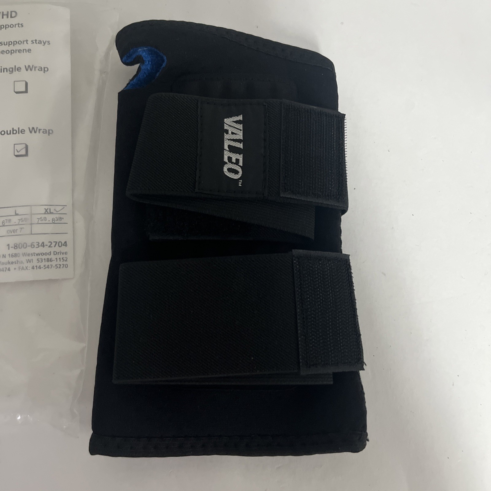 Valeo Ambidextrous Wrist Support Brace – – XLarge extra large