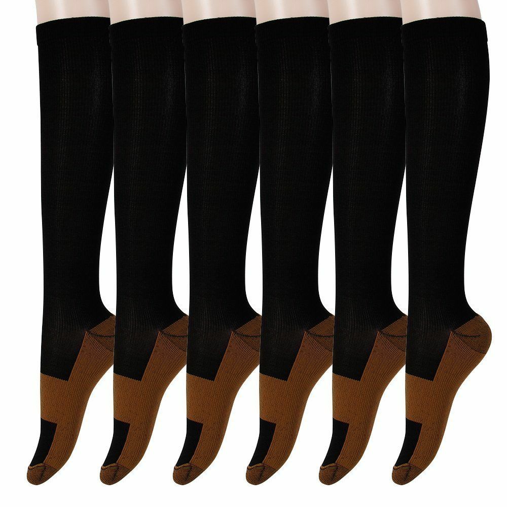 Lot 20-30mmHg Copper Compression Socks Sport Socks Support Recover Men Women US