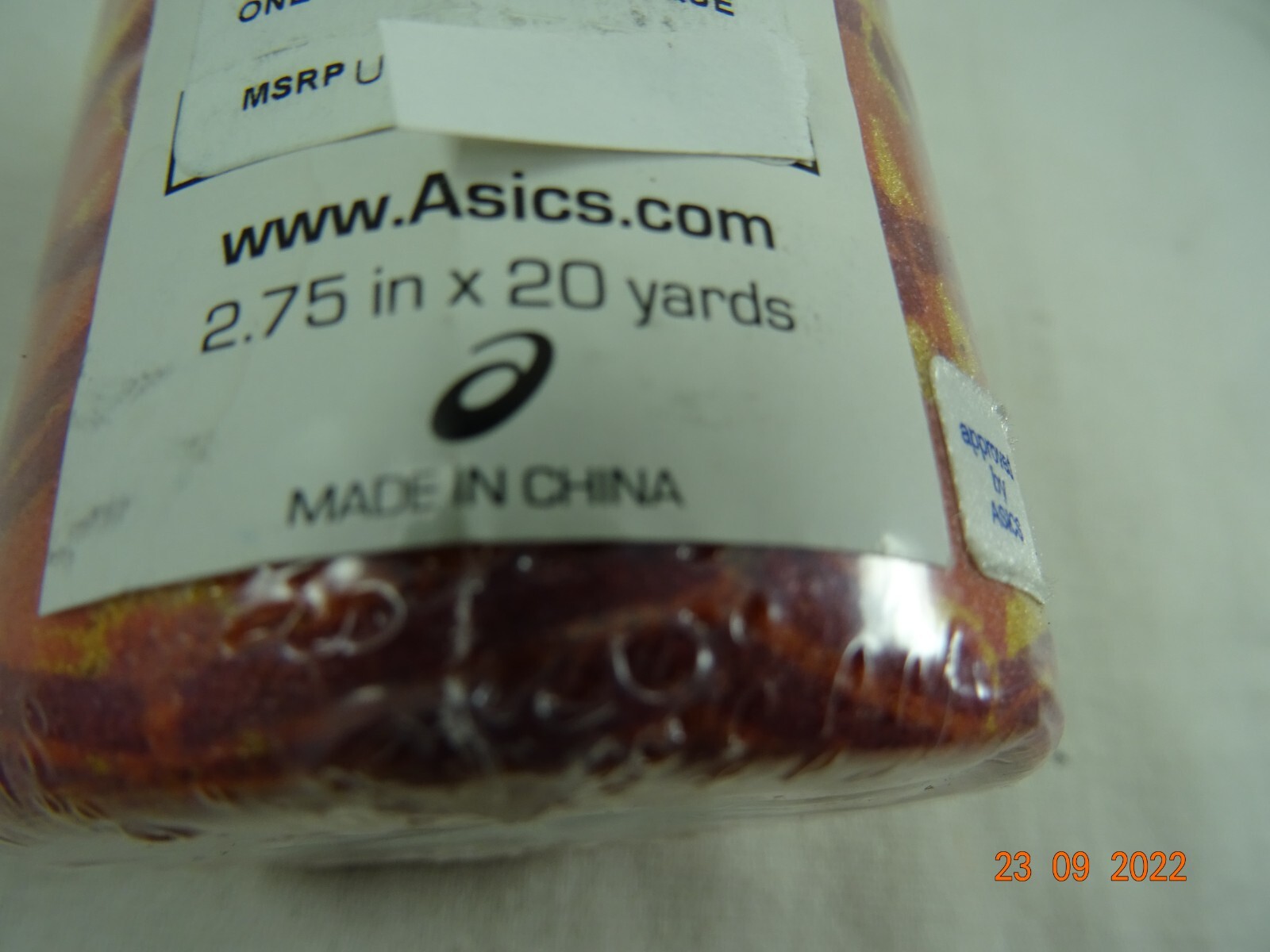 Asics Logo Pre Wrap 2.75 x 20 yards NEW