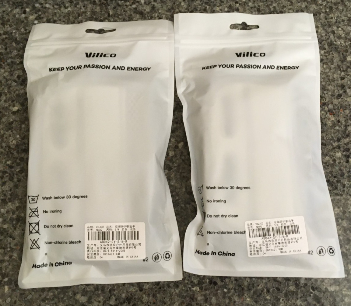 2 pack VILICO Gray Left Hand Wrist Braces Carpal Tunnel Pain