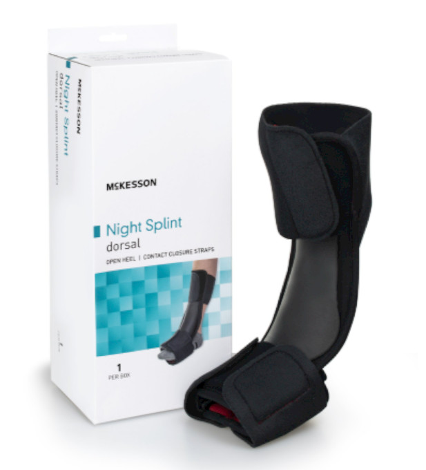 McKesson Dorsal Night Splint L/XL Hook & Loop Male 9–14 – MPN:155-14040L-XL