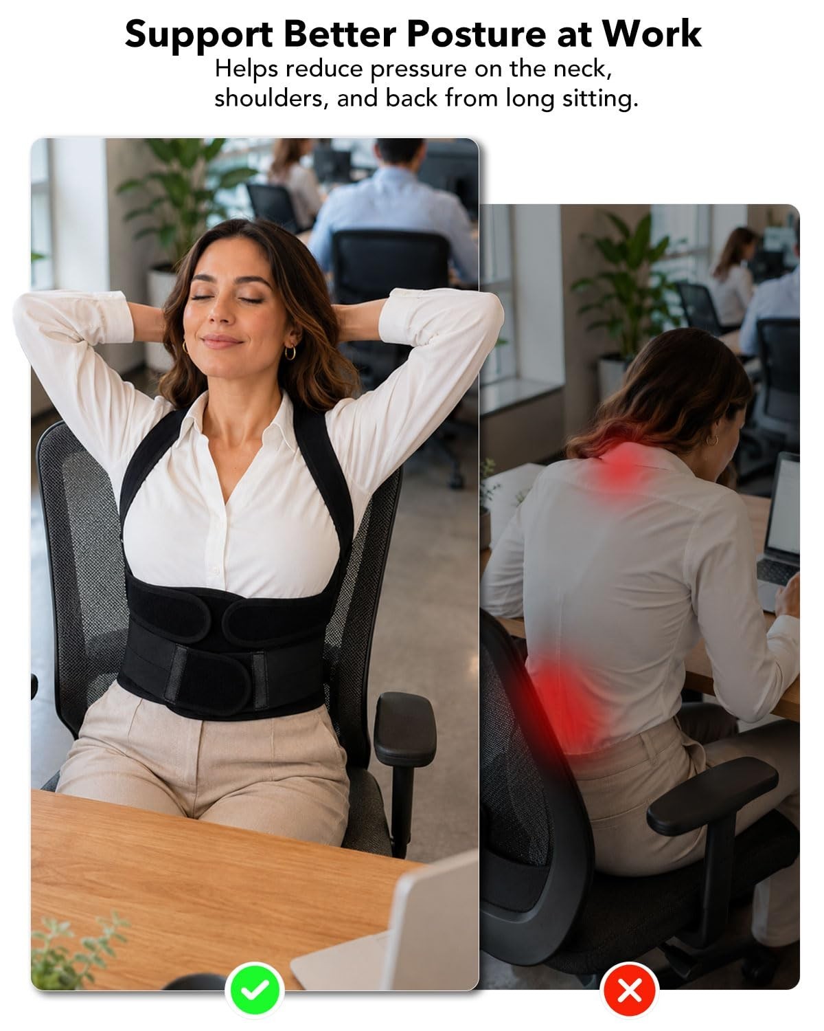 X-Style Posture Corrector for Men & Women – Advanced Back Brace for Pain Relief