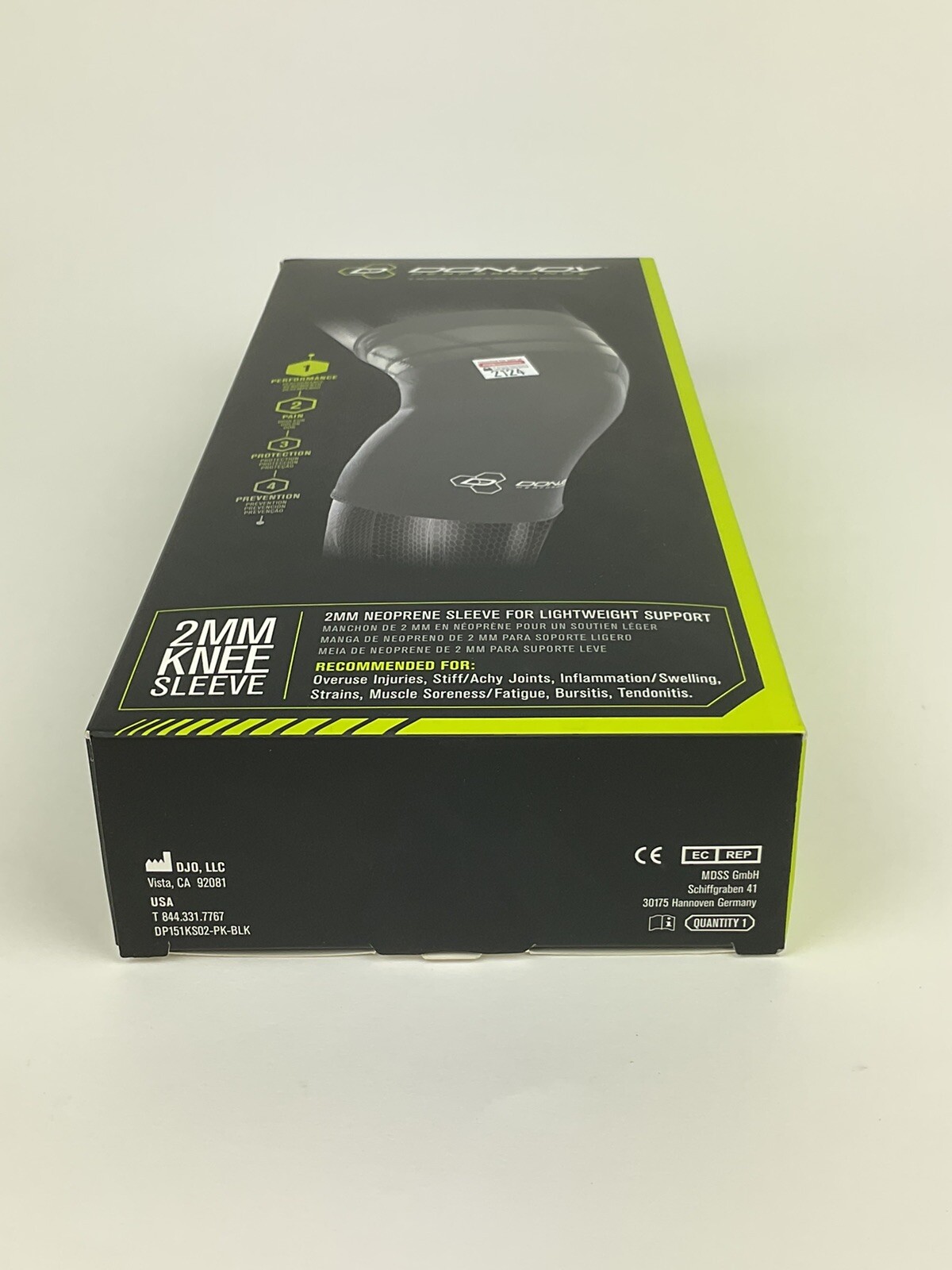 DonJoy Performance Compression 2MM Neoprene Knee Sleeve Small
