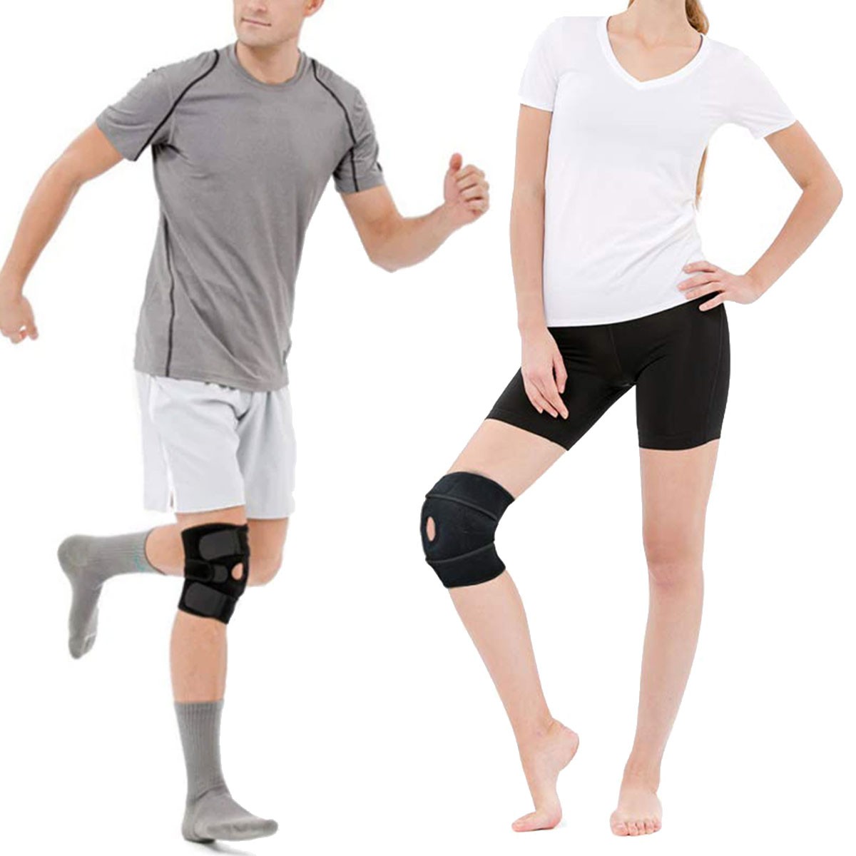 Knee Support Compression Brace Gym Support Sleeve Arthritis Pain Relief Patella