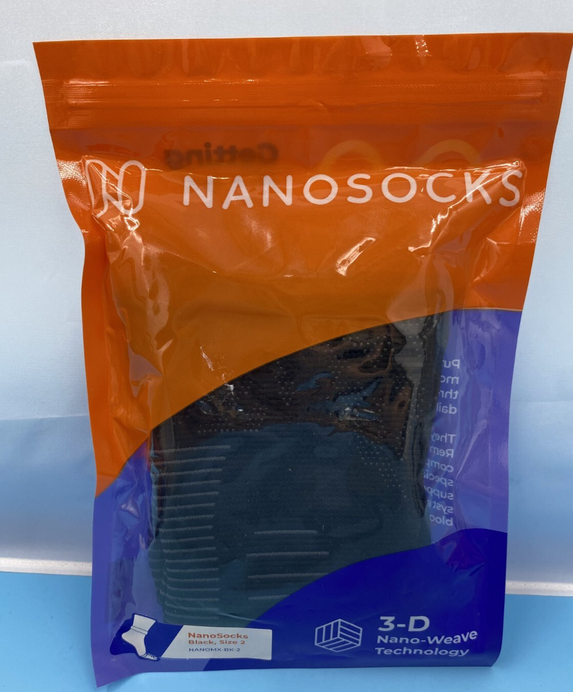 NANOSOCKS 3-D Nano-Weave Technology Size 2 NANOMX-BK-2