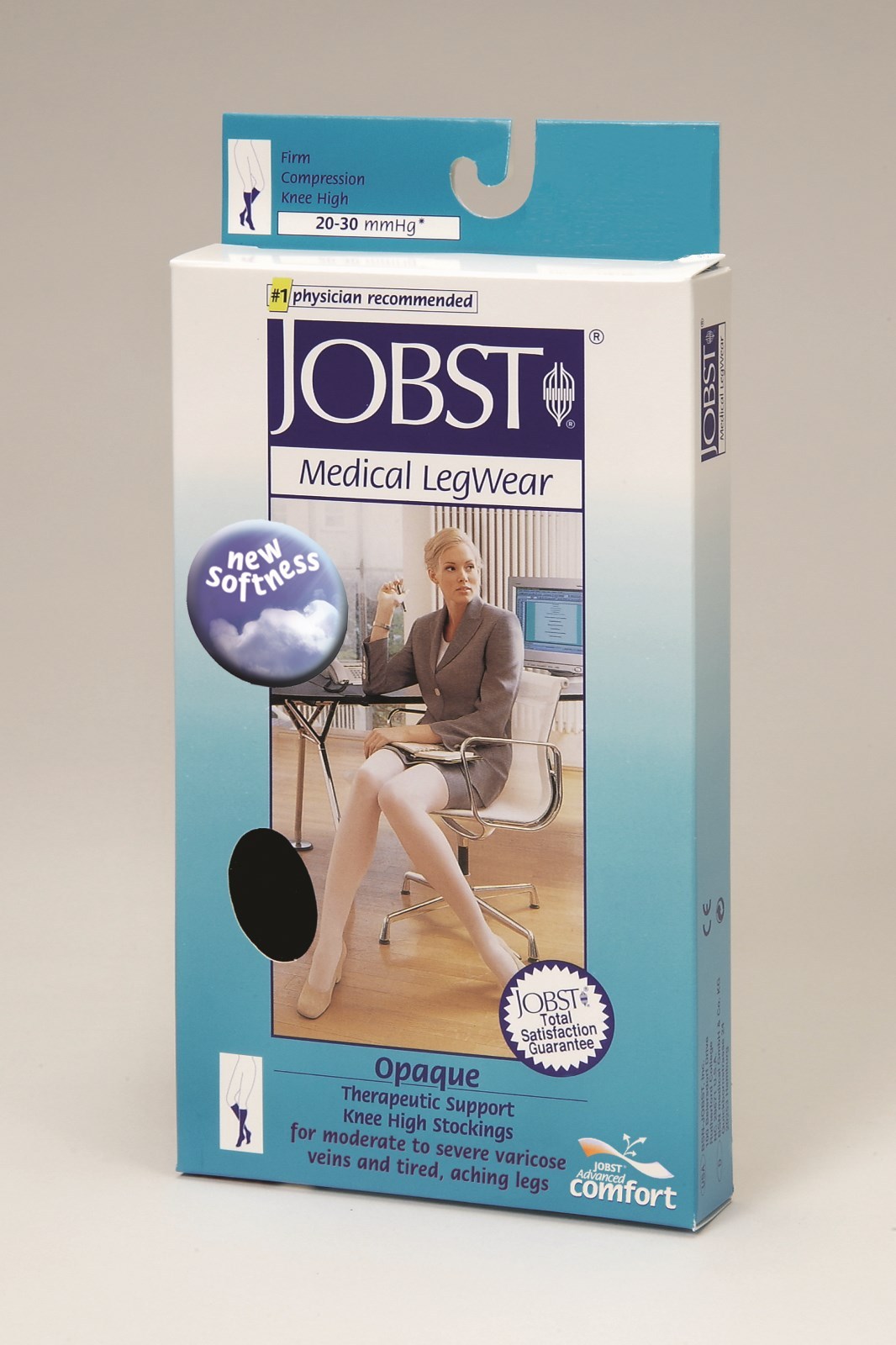 Jobst Opaque Womens 20-30 mmHg Compression Knee Stockings Supports Closed Toe