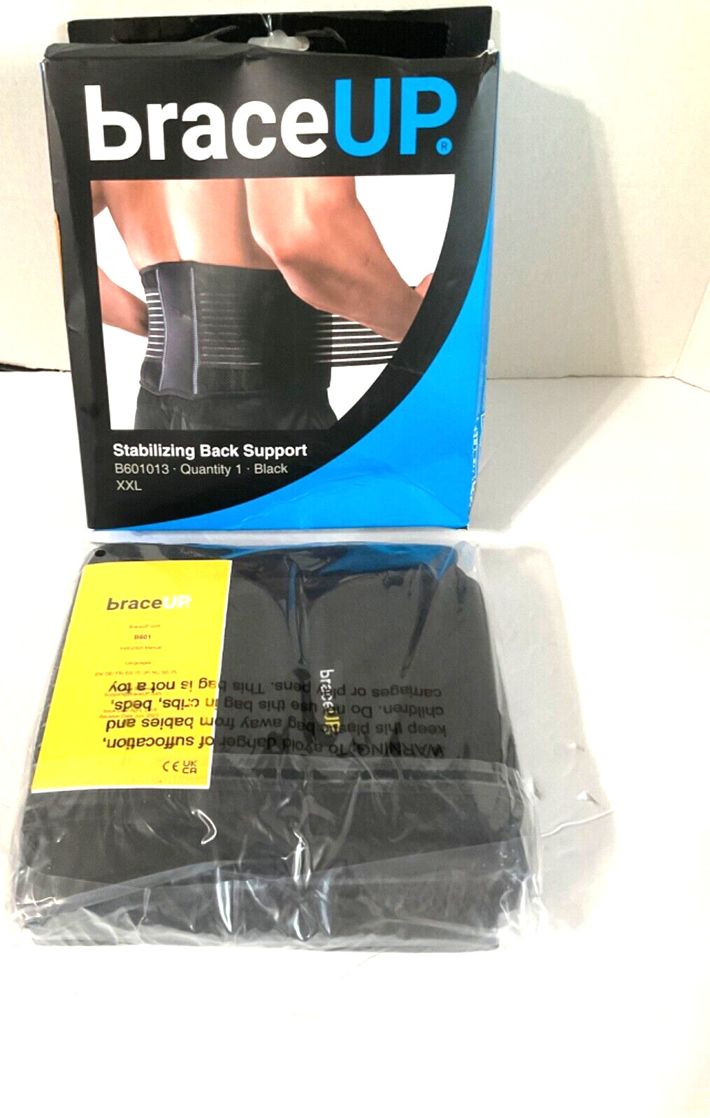 braceUP Stabilizing Back Support B601013 XXL Black