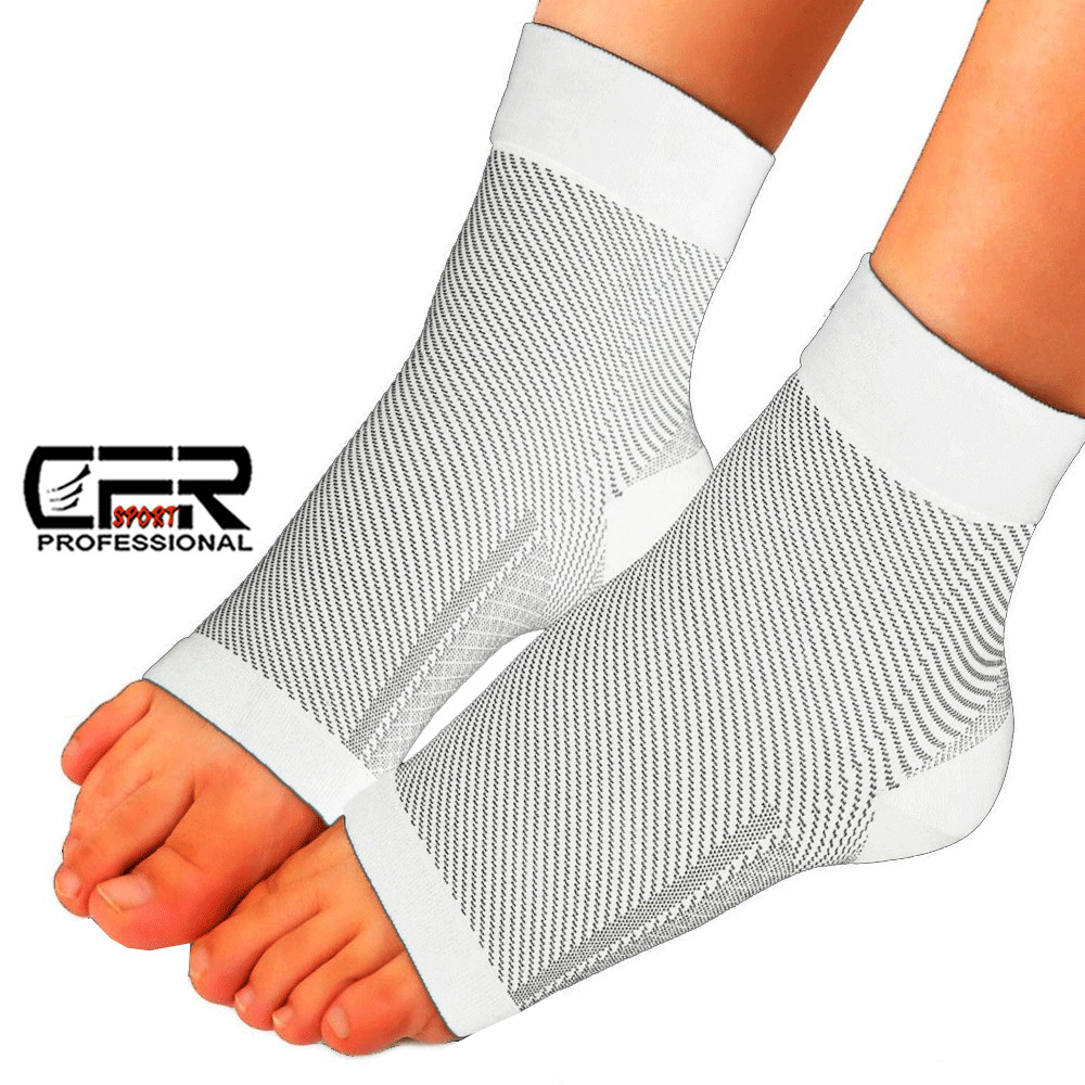 Copper Socks Anti Fatigue Compression Foot Heel Sleeve Support Brace Pain Relief