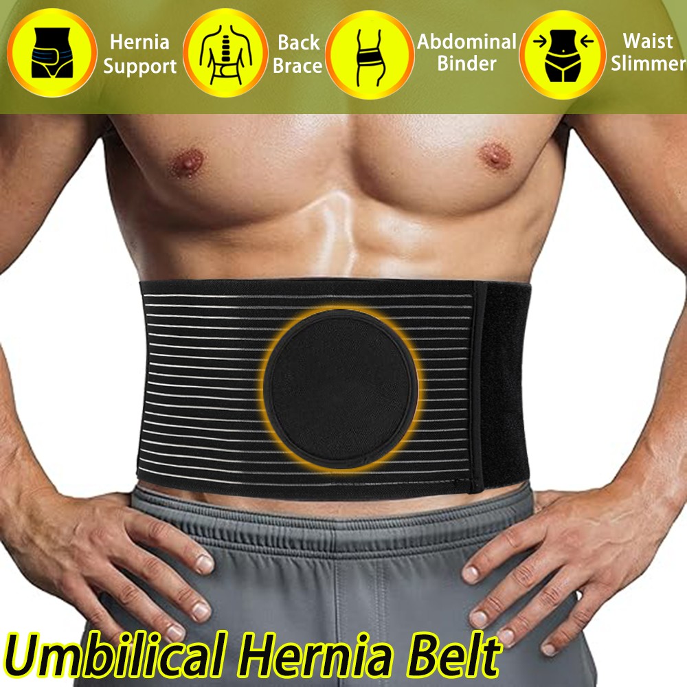 Mens Umbilical Hernia Belt Abdominal Binder Support Navel Truss Compression Pad