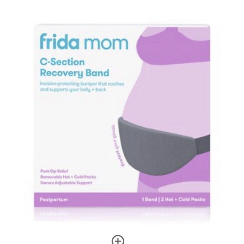 3xFrida Mom C-Section Recovery Band Adjustable 22-44″ w/ Hot & Cold Packs, Gray