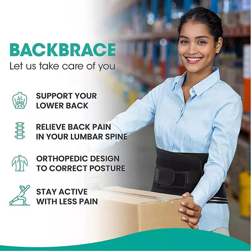 Adjustable Lower Back Brace Lumbar Support Waist Belt For Men Women Pain Relief+