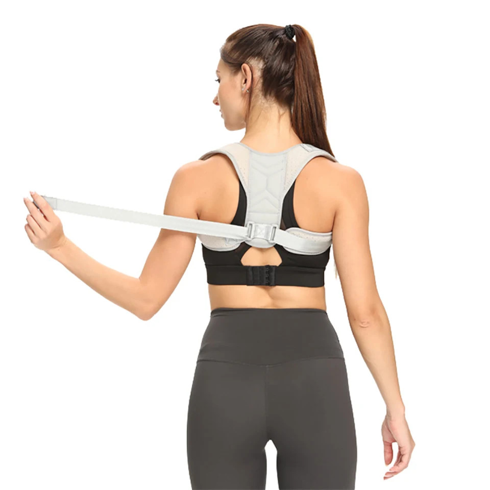 Adjustable Back Posture Corrector Neck Brace Training Equipment Home Office Man