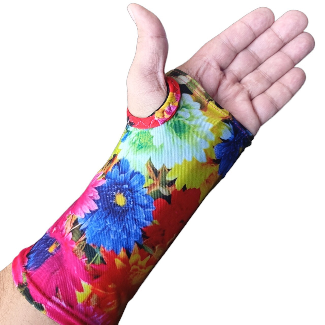 2 x Floral Wrist Support Brace Sleeve Compression Wrap Covers Carpal Pain Relief