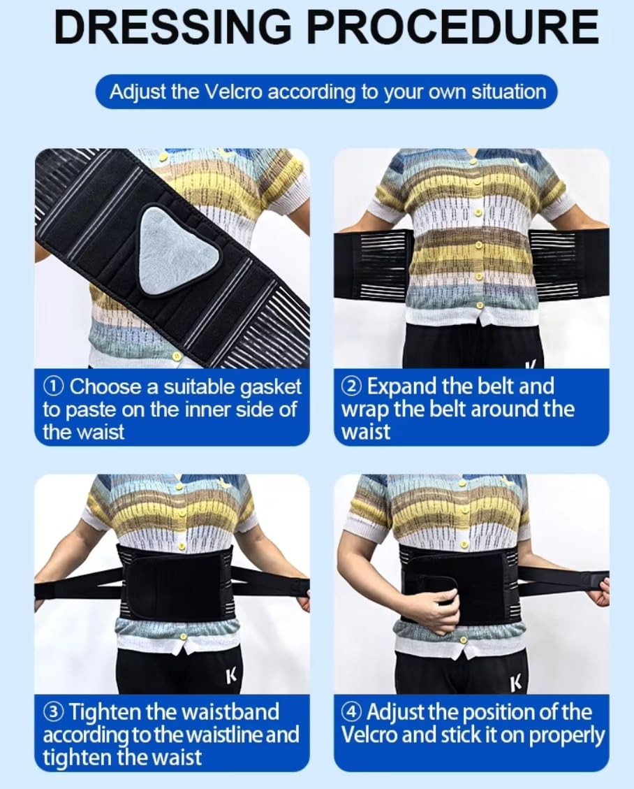Faja lumbar para hombres y mujeres, cinturón de soporte lumbar para ciática