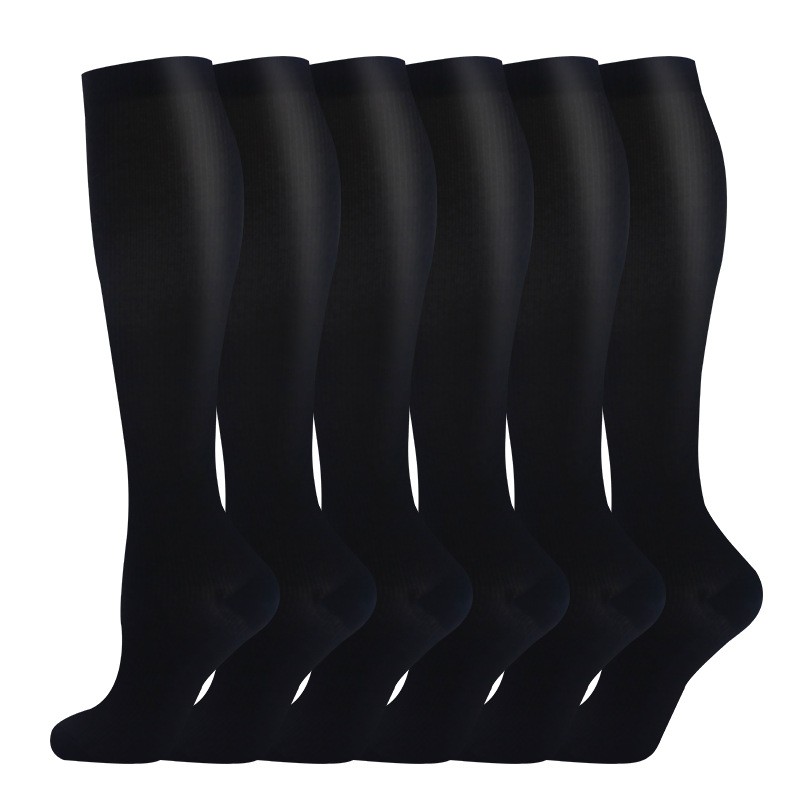 3/4/6 Pairs Compression Socks Knee High 30MmHg Medical Nursing Fitness Socks