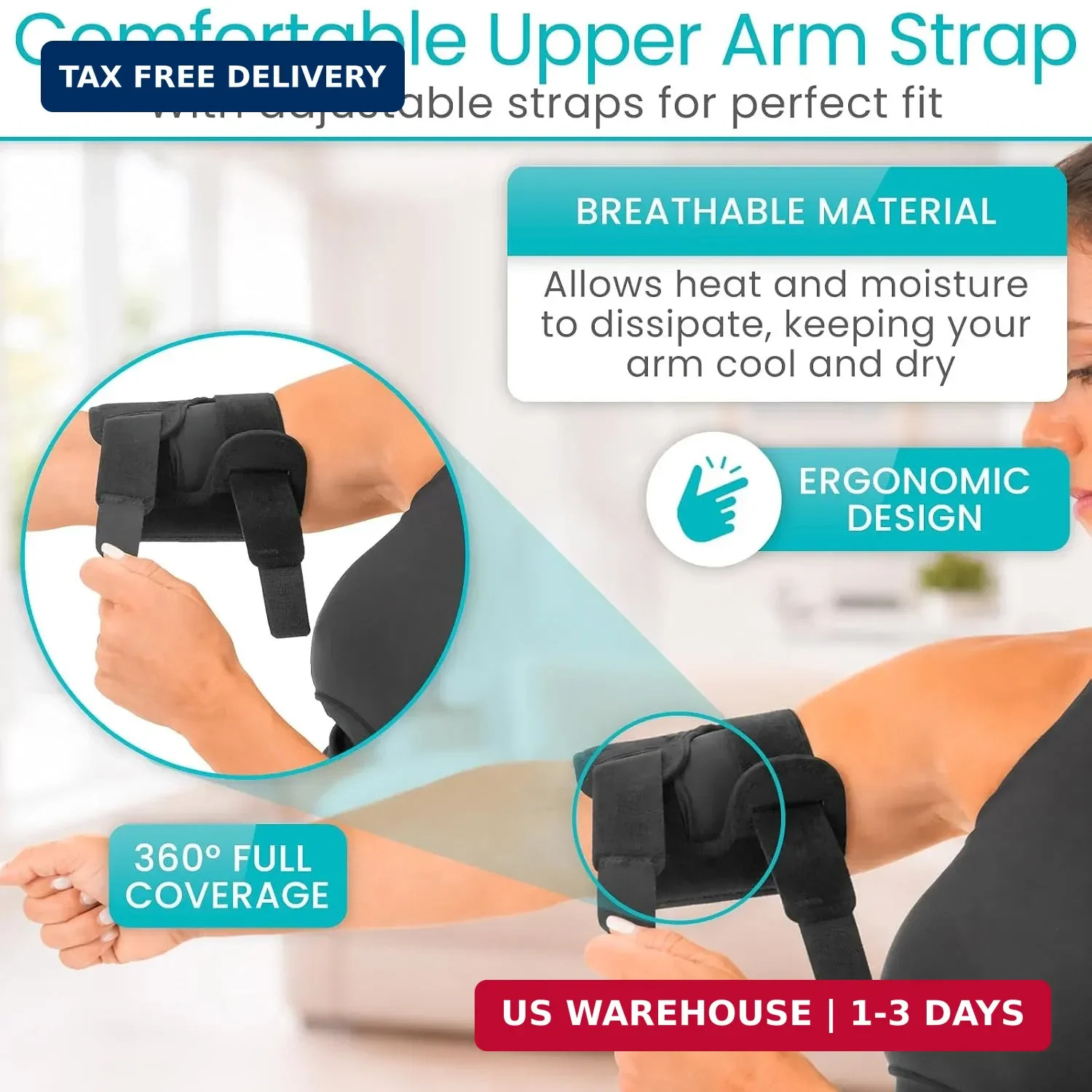 Bicep Brace Compression Sleeve Tendonitis Arm Support Upper Tricep Brace