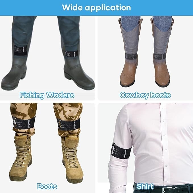 Cowboy Boot Straps, Adjustable Elastic Pant Leg Straps for Biking, Fishing, Hiki