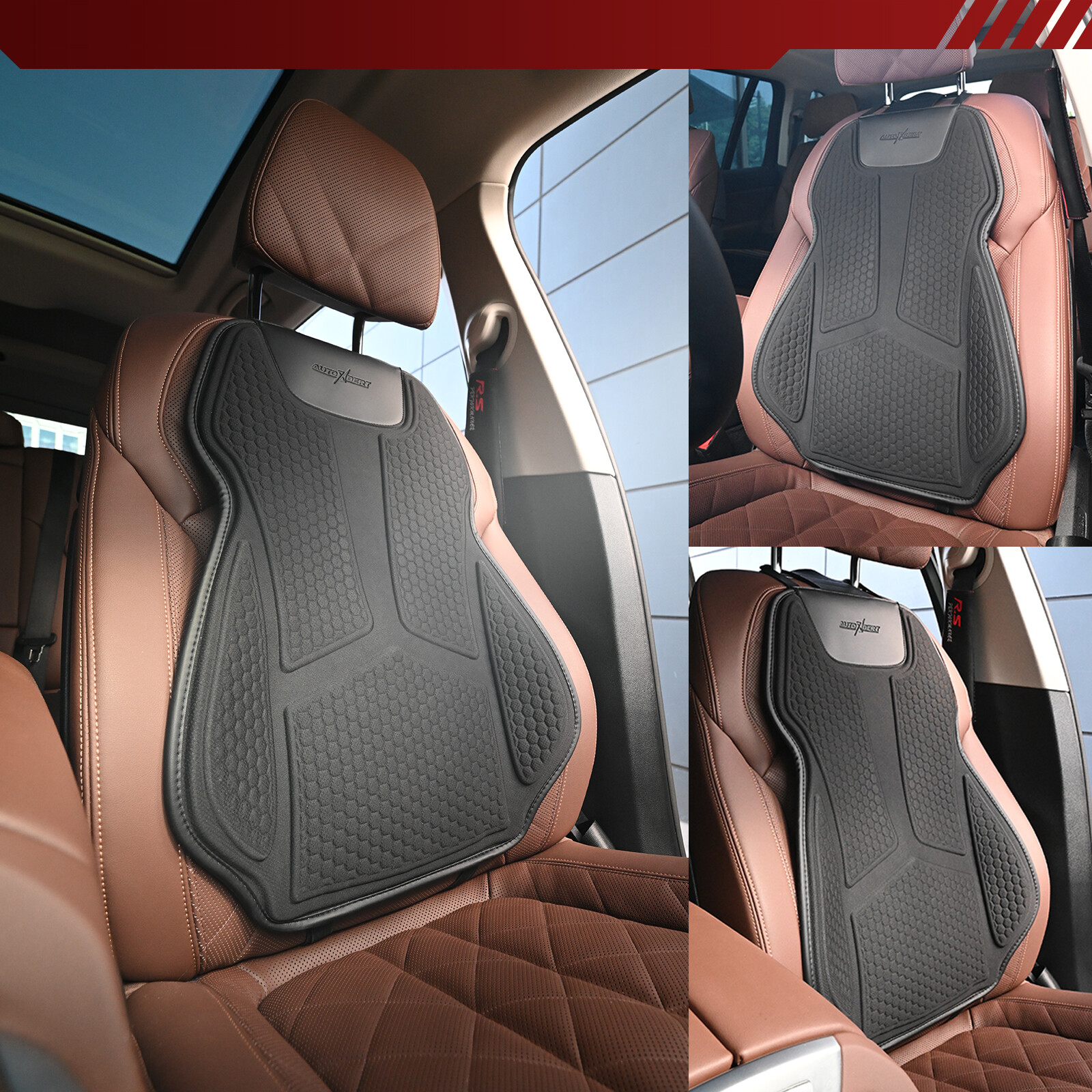 Car Gel Honeycomb Seat Back Pillow Lumbar Support Cushion Back Pad Protector