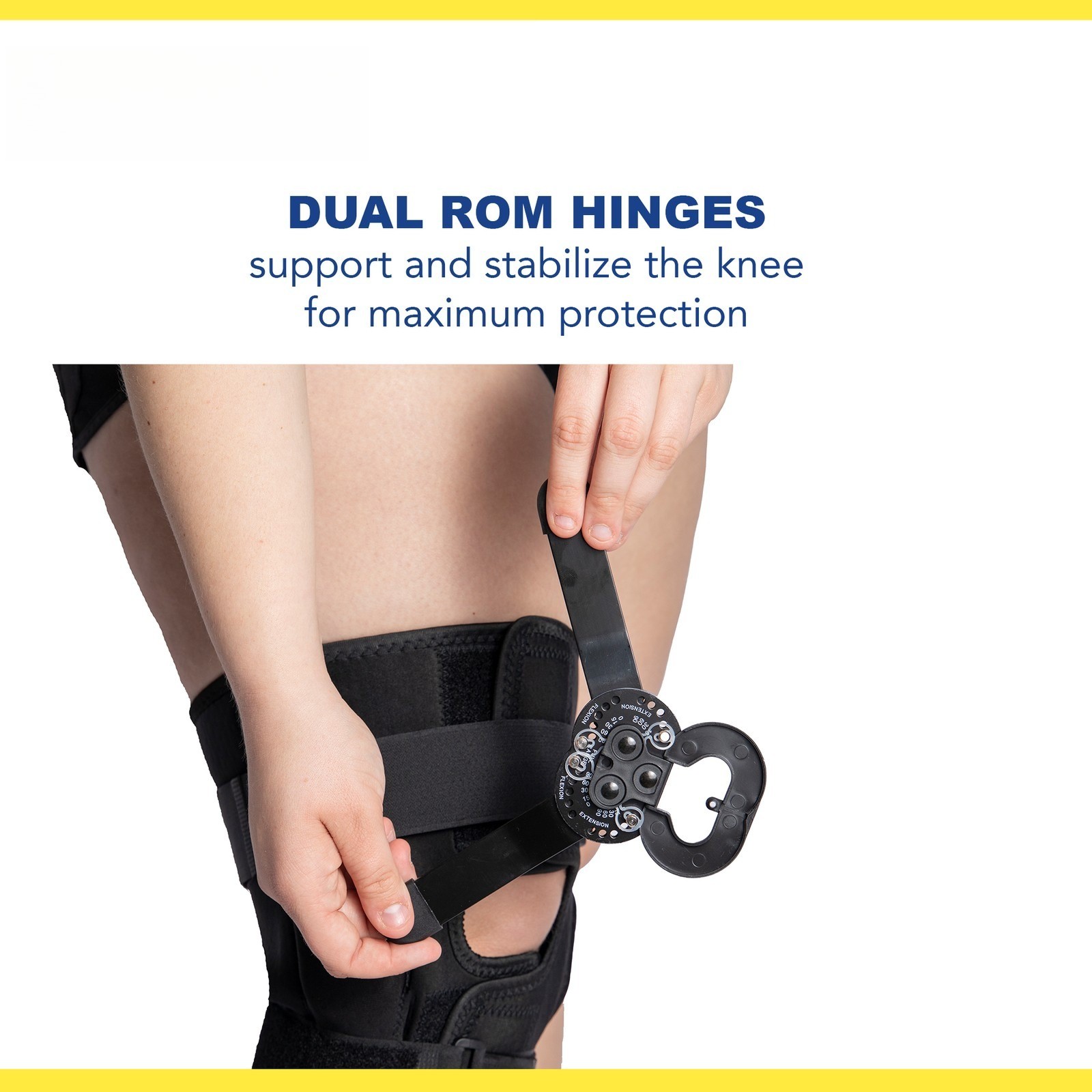 Plus Size Deluxe Hinged Knee Brace with Compression Wrap for Big & Wide Thighs