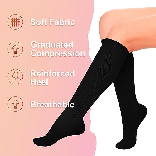 4 Pairs Compression Socks for Women Circulation-Best Support for