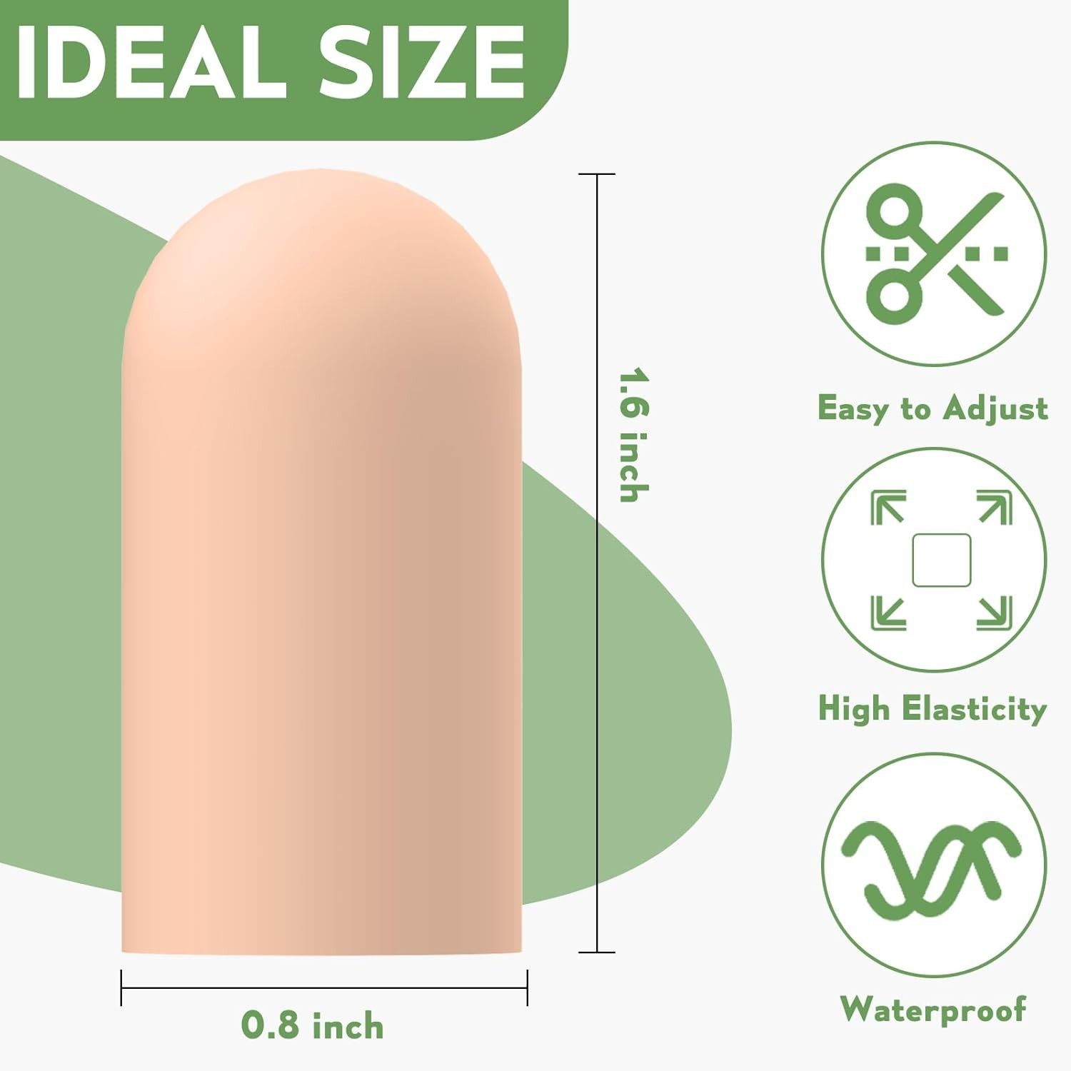 Reusable Gel Thumb Sleeves – 10 Pack Silicone Finger Protectors for Pain Relief