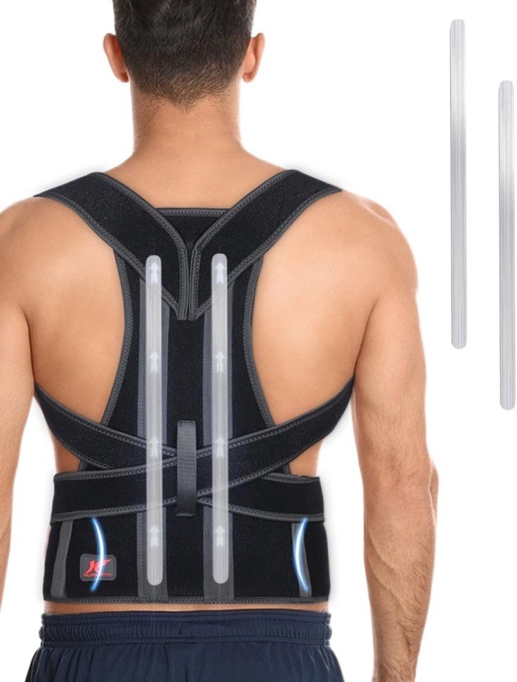 Hurmoya Back Brace Posture Corrector for Women and Men, Lower and Upper (Size:M)