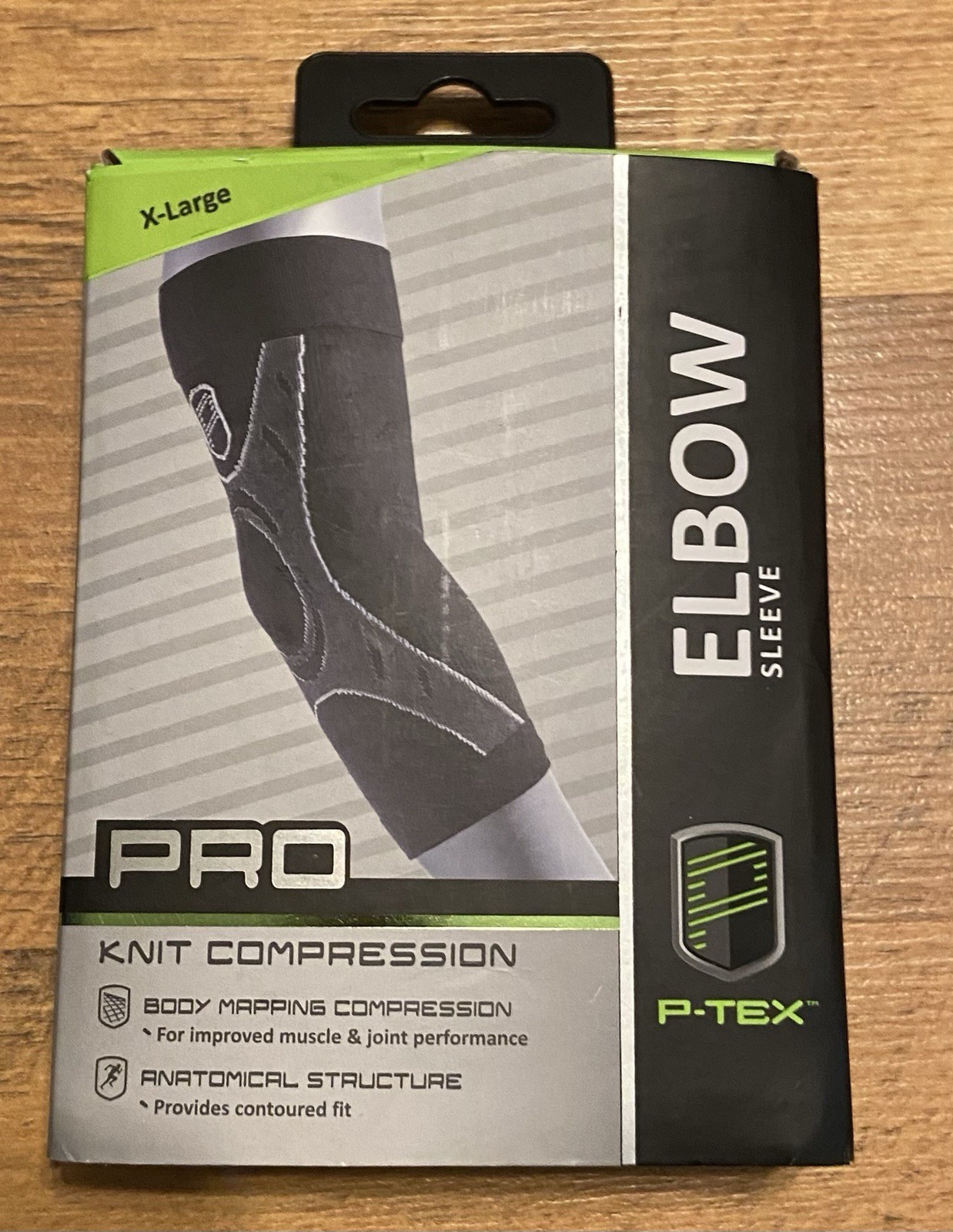 P-Tex Pro Elbow Sleeve Medium Knit Compression Anatomical Structure