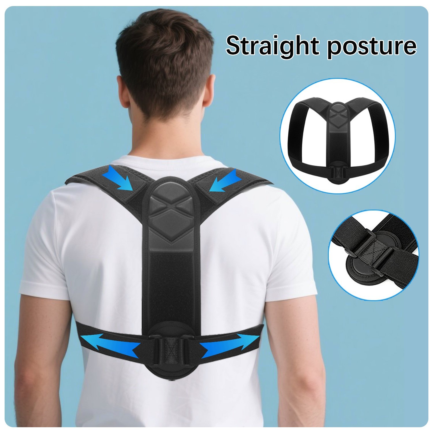 Invisible Posture Corrector for Men & Women – Adjustable Back Brace for Neck/Sho