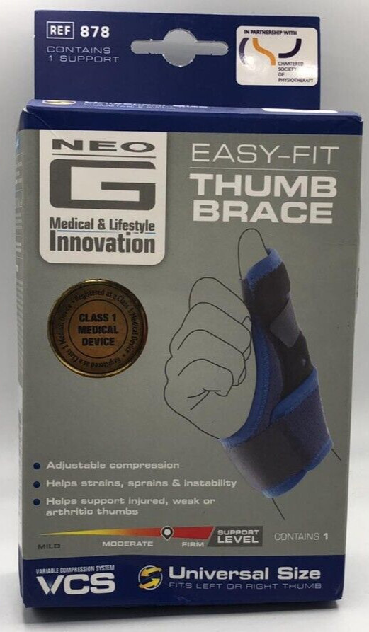Neo G Easy Fit Thumb Brace VCS ~ 1 Brace Each ~ Universal Size ~ FAST SHIP!