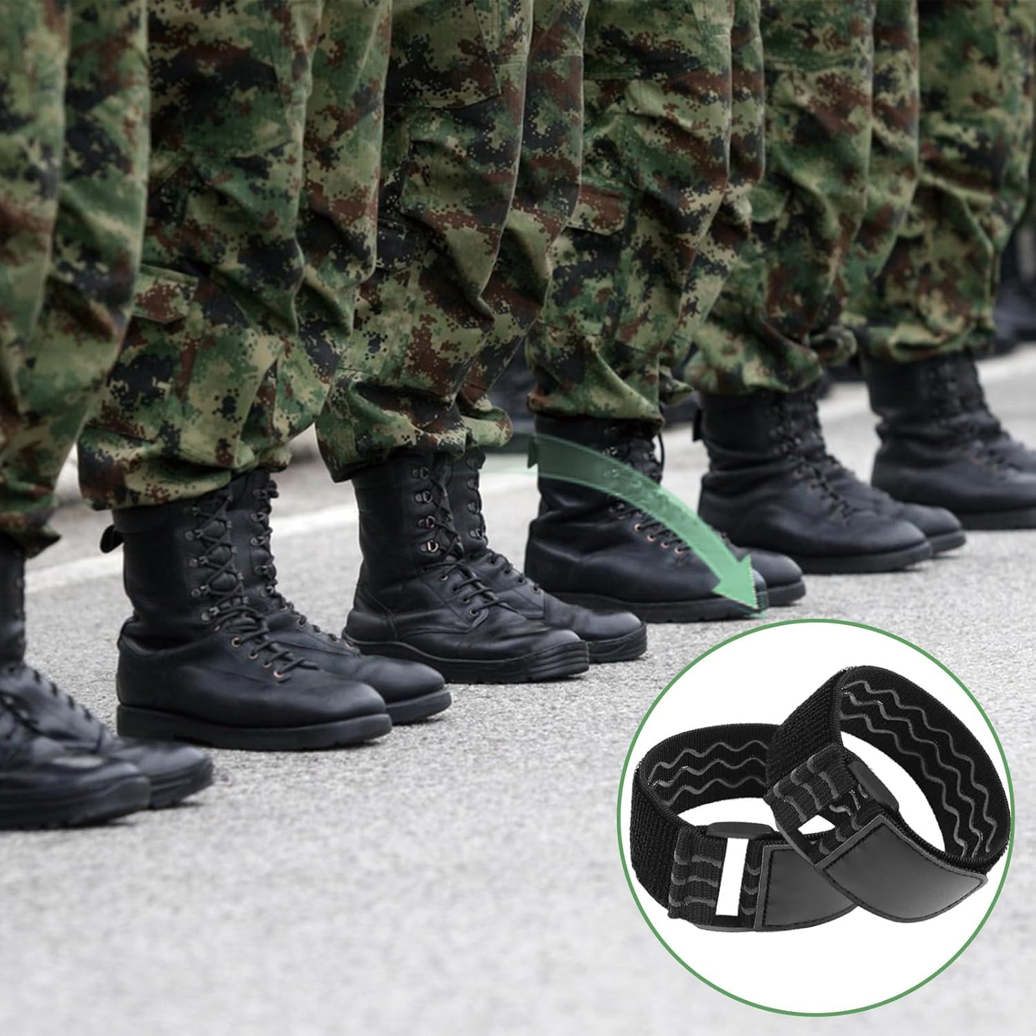 Adjustable Elastic Boot Straps with Anti-Slip Rubber for Outdoor Activities