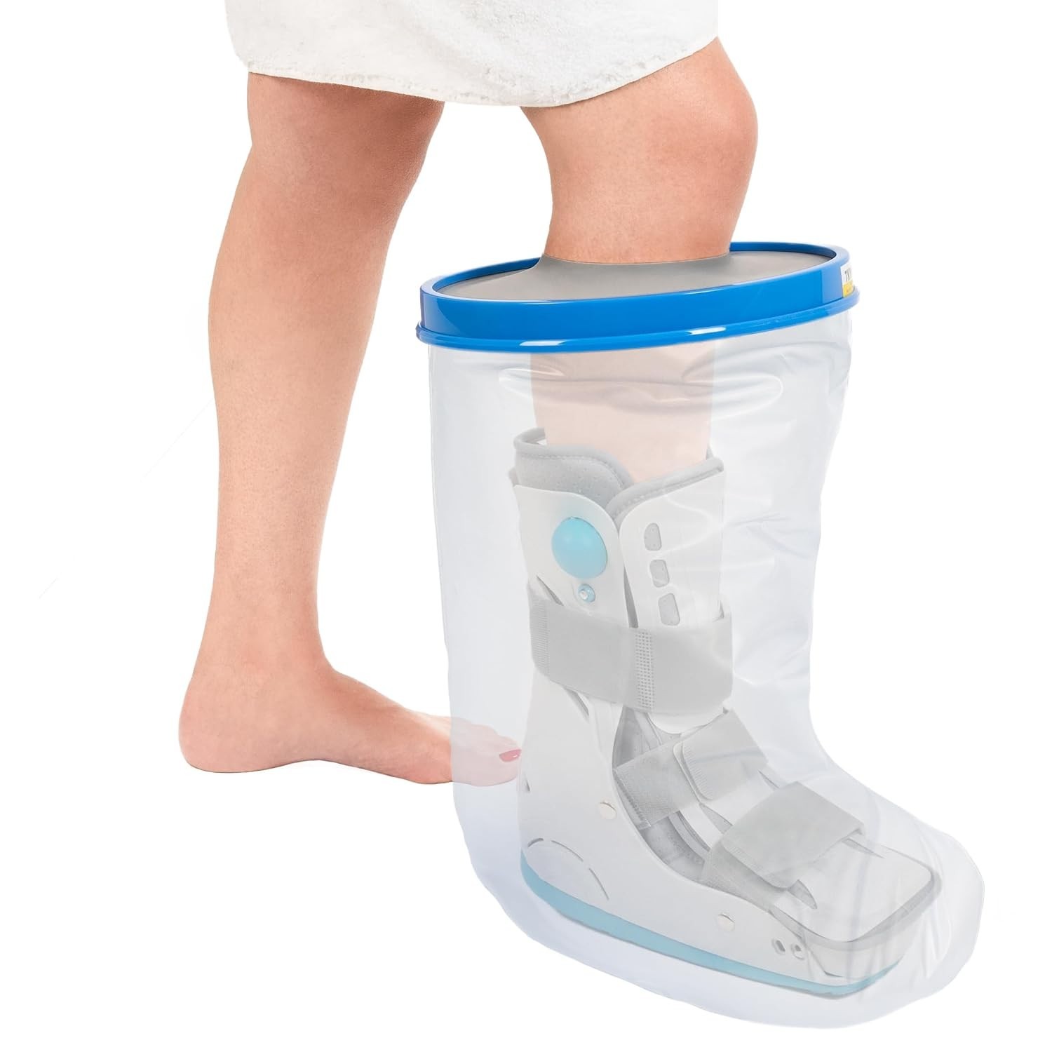 Water Proof Leg Cast Cover for Shower – Watertight Foot Protector Extra Wide XL