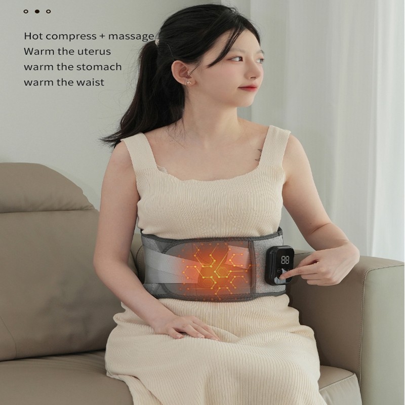 Electric Warming Belt Heating Waist Brace Lower Back Pain Relief Therapy Support