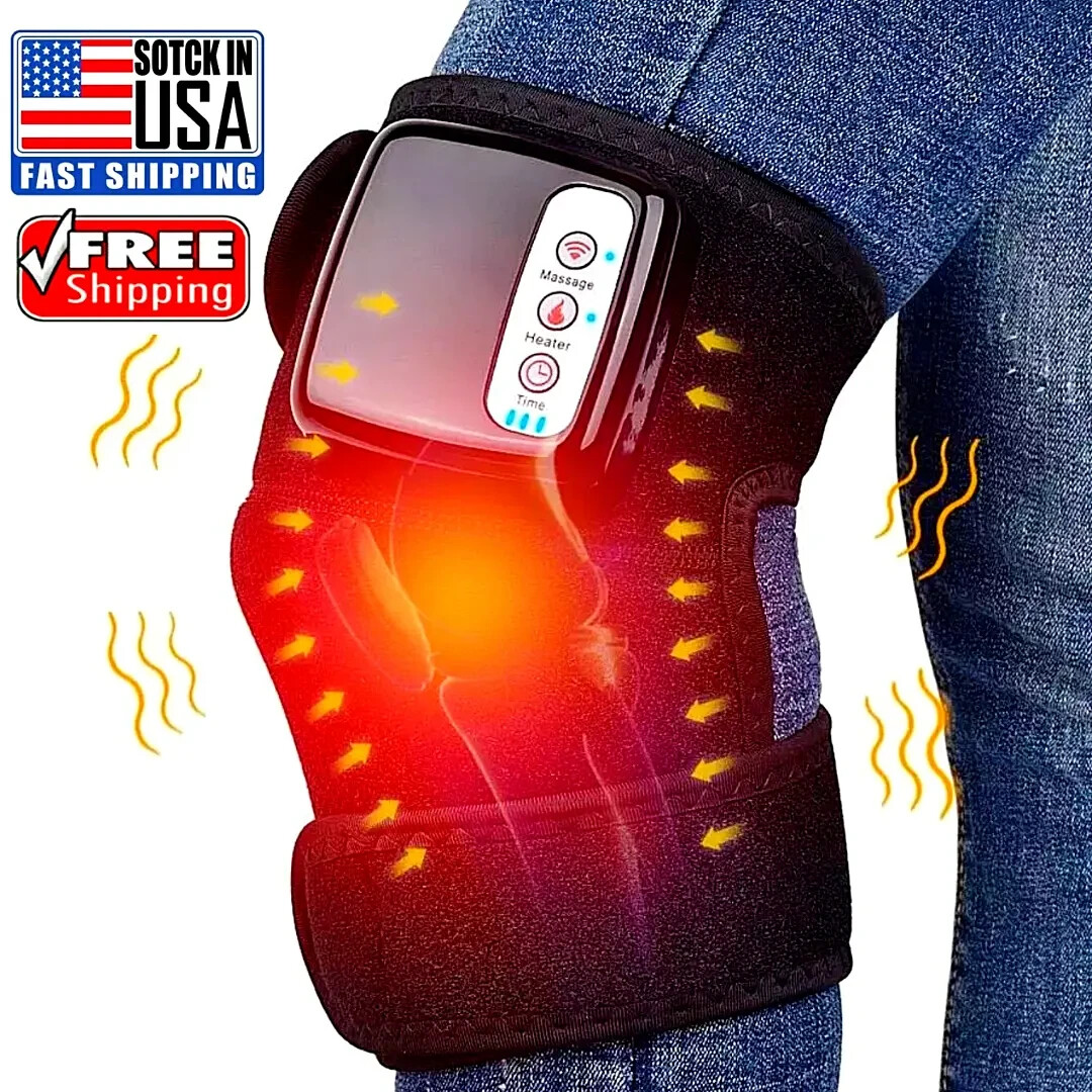3in1 Electric Heated Vibration Knee Joint Elbow Pad Shoulder Wrap Brace Massage