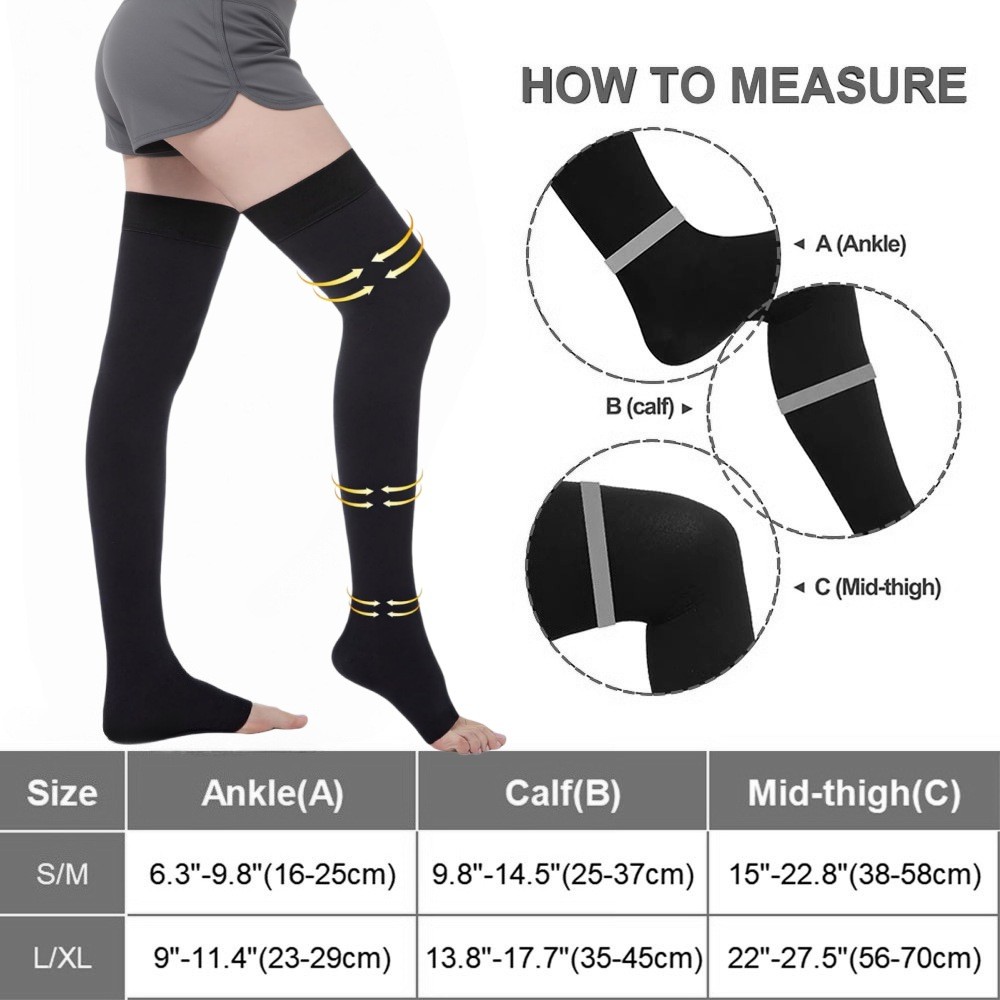Compression Stockings Medical Women Men 30-40 mmHg Thigh High Varicose Graduated