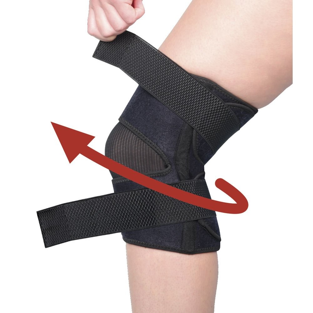 Jobar Collections Etc Comfort Fit Knee Compression Wrap, Black