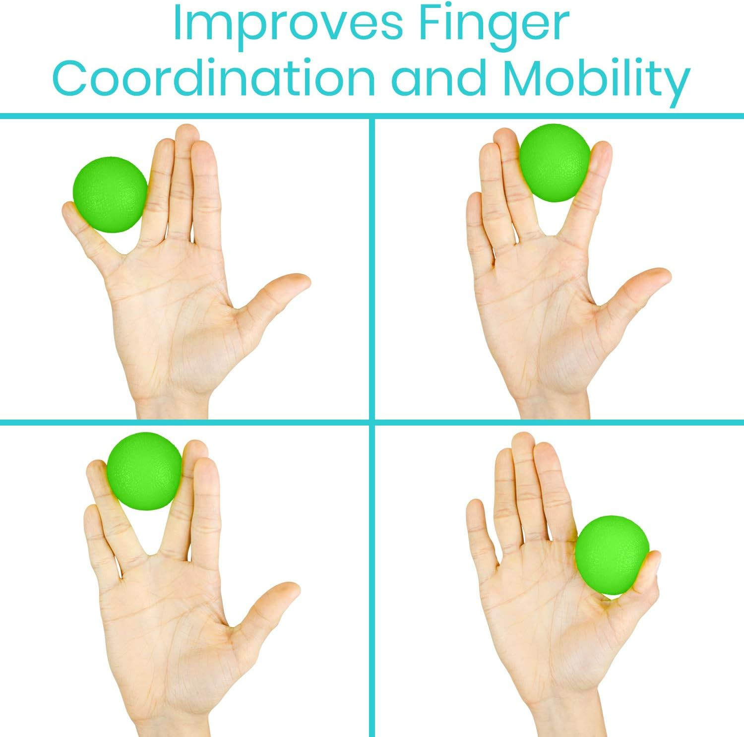 Squeeze Balls Hand Therapy Grip Strengthener for Arthritis Wrist & Finger Relief