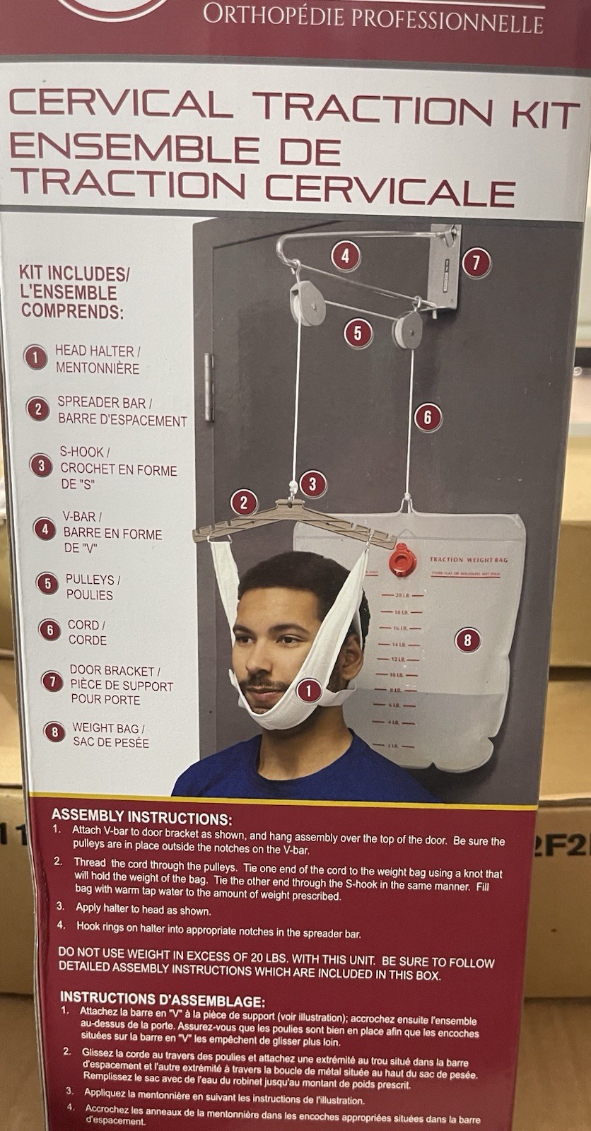 Over The Door Cervical Neck Traction Unit Kit