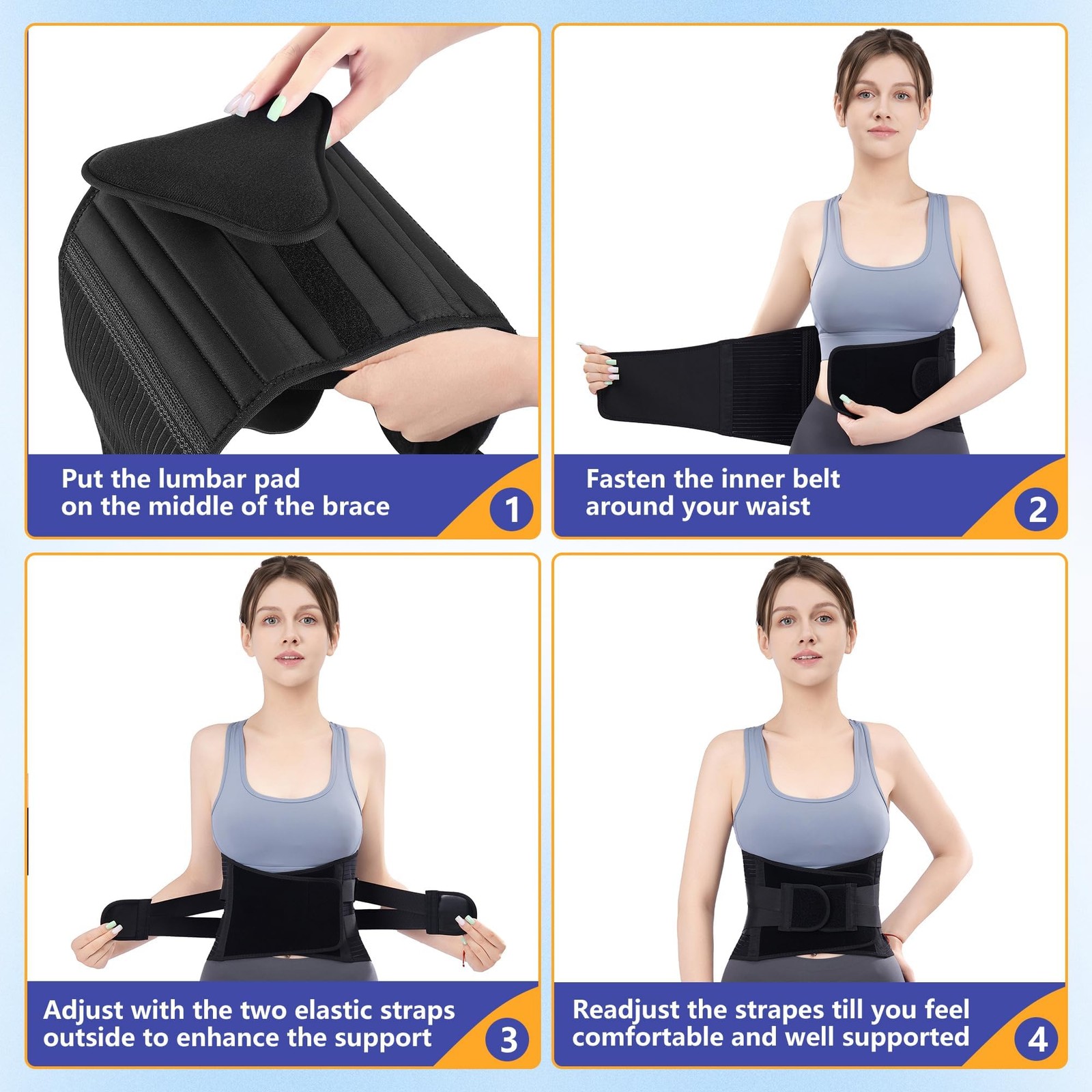 Back Brace Support Belt-Lumbar for Back Pain, Sciatica, Scoliosis, Herniated …